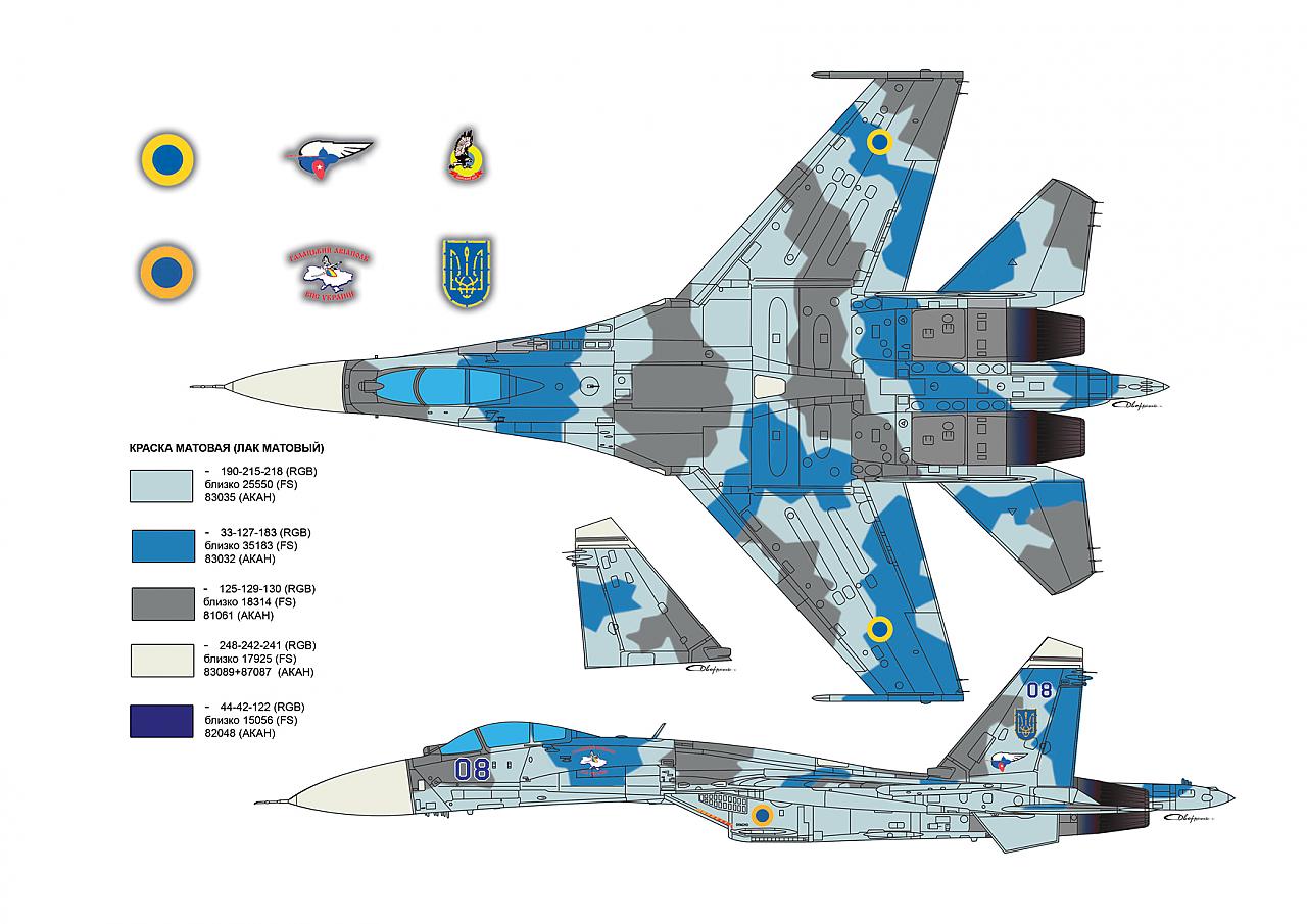 Су 27 схема окраски
