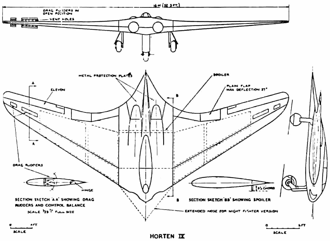 Чертежи horten 229